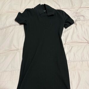 Zara Polo-Style Ribbed Mini Dress
